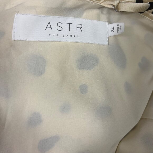 Astr The Label XL Cream Animal Print Satin Slip Dress With Adjustable Straps - Picture 5 of 6